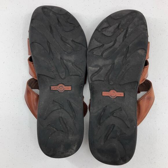 Earth Spirit Gelron 2000 Brown Leather Colorado 2 Adjustable Mule Slip On Shoes - Picture 7 of 10